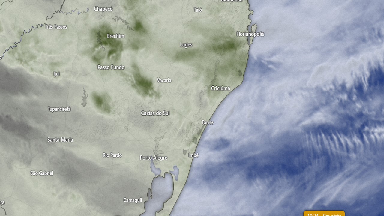 Primeira massa de ar frio mais forte chegando no Sul do Brasil, terça em diante