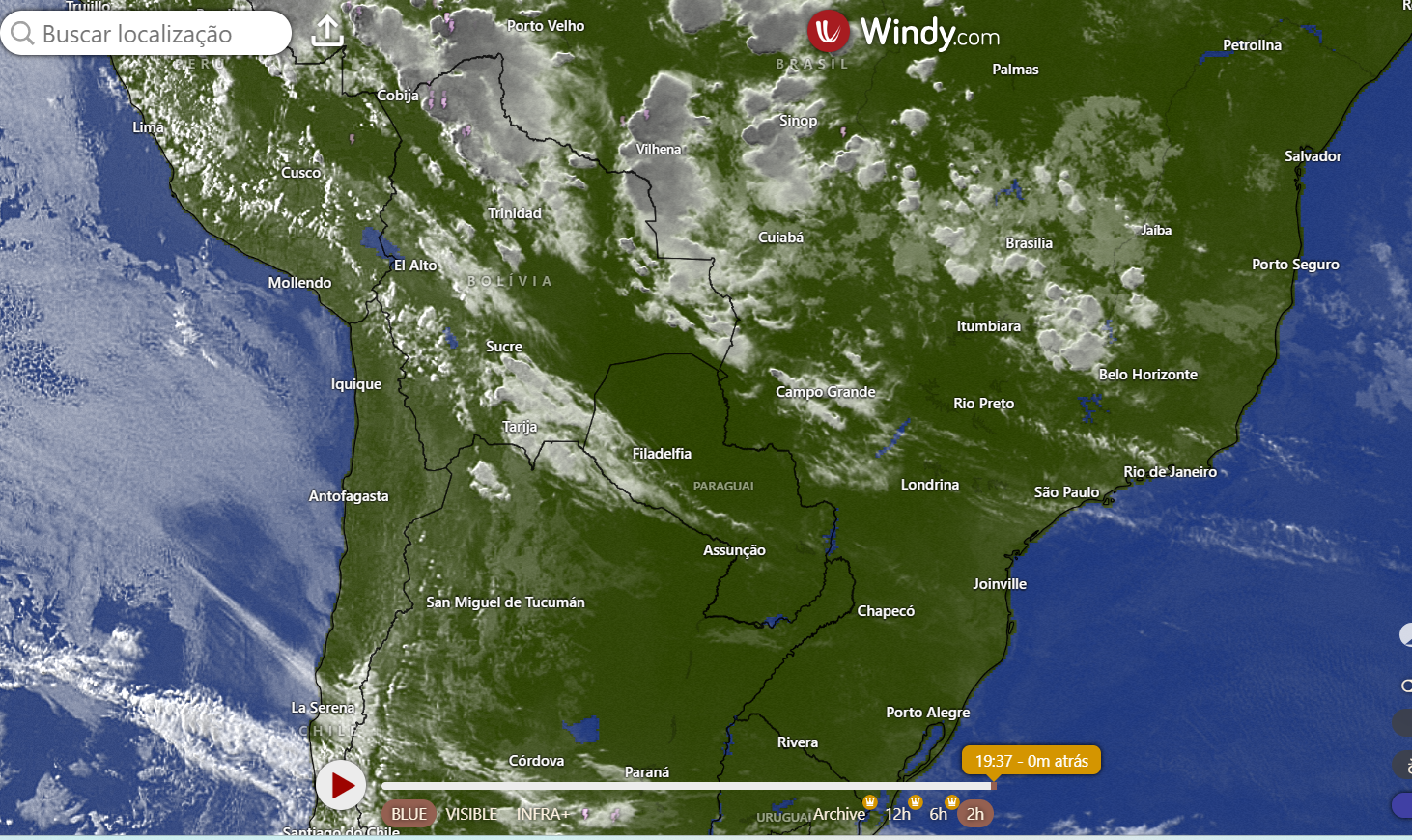 Previsão para a semana do dia 13 de outubro em diante no sul do Brasil e finalmente chuva no Centro Oeste.