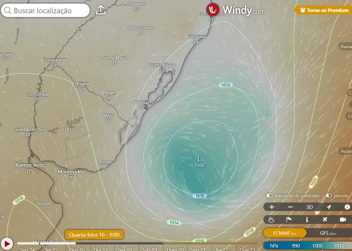 Quais serão as consequências do ciclone que se formará na costa do RS? Acompanhe a análise