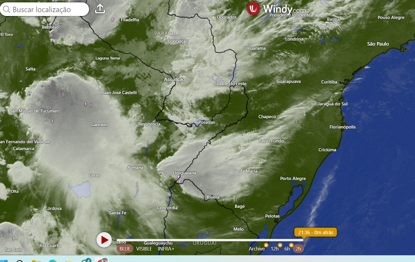 Previsão para o sul do Brasil de hoje, quinta, até o final de semana. Vem calor?