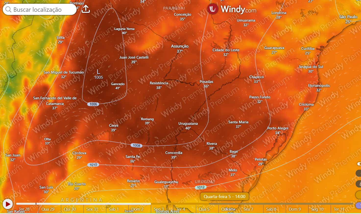 Previsão do tempo para o fim de Janeiro em diante! Sul do Brasil e tendências, Rio Grande do Sul com até 40 °C. Dia de Navegantes!