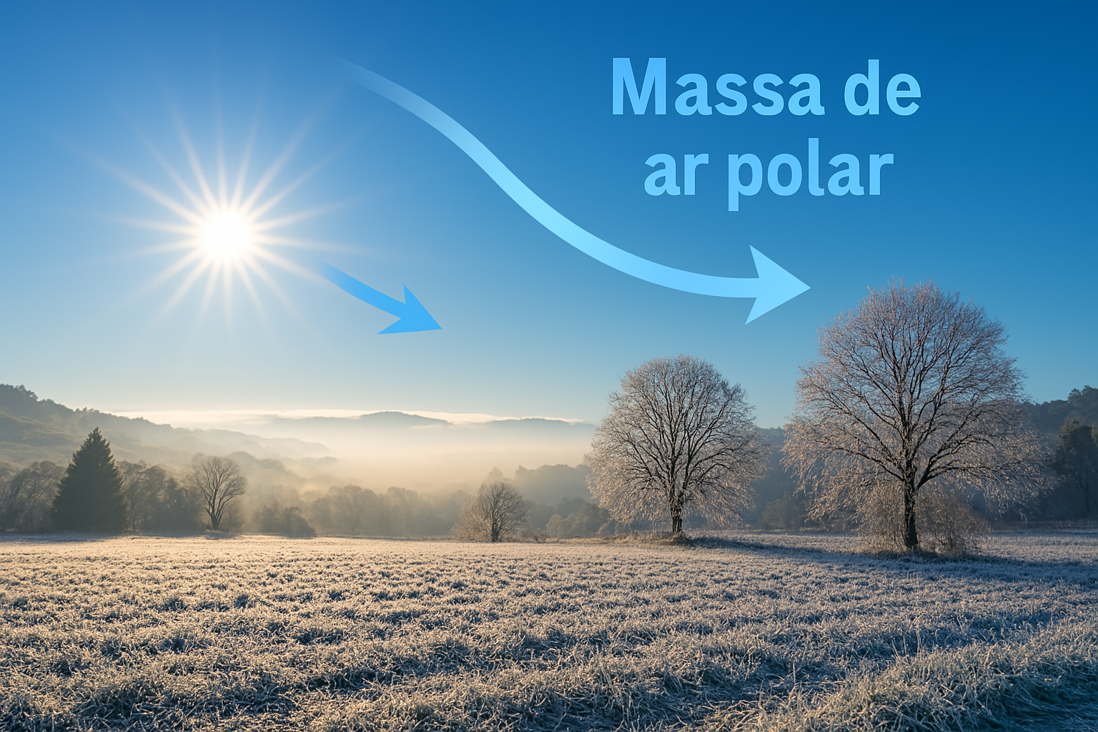 Primeira massa de ar frio mais forte no sul do Brasil, explicações e previsão para a semana.