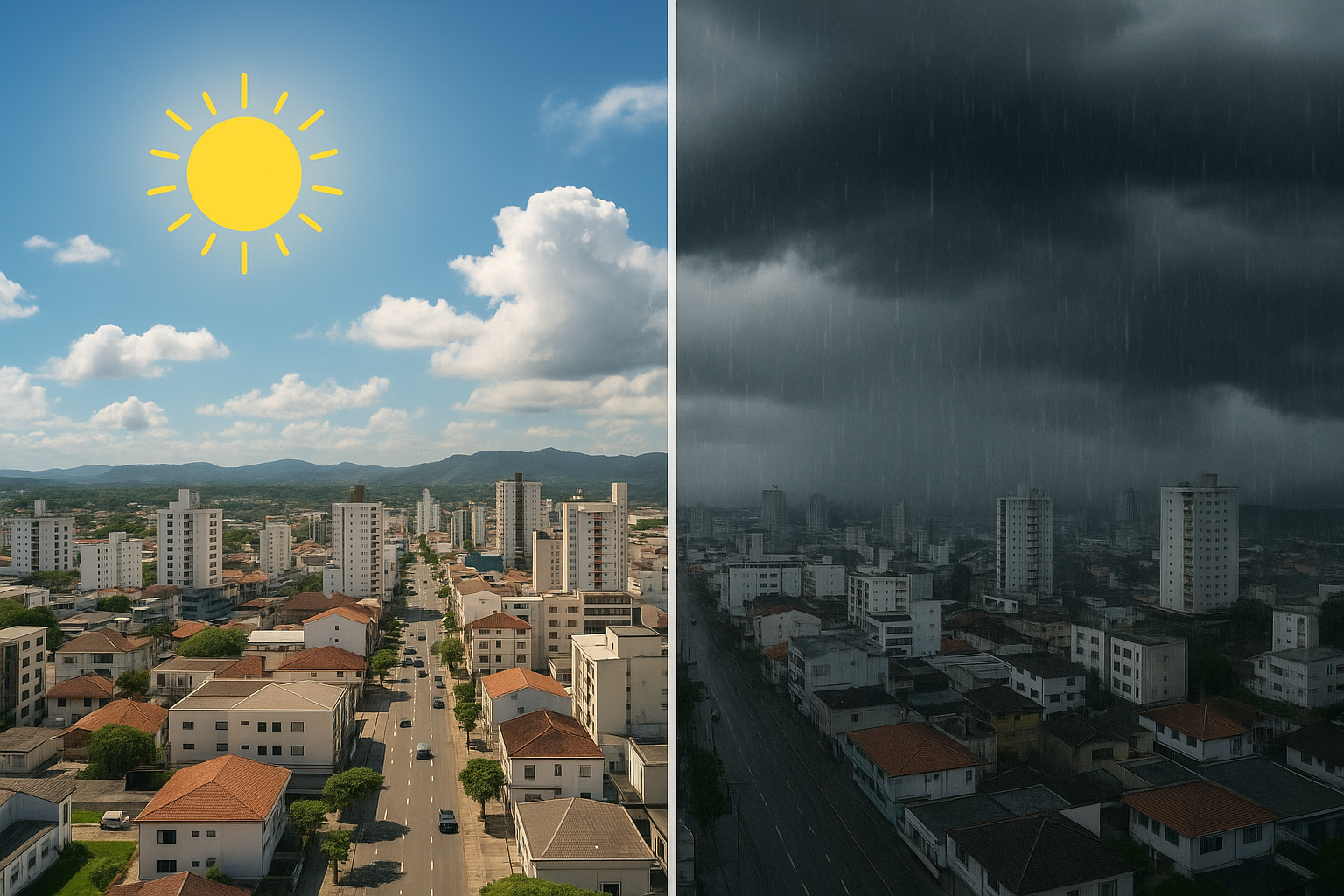 Semana com tardes quentes e no final, mudança do tempo no sul do Brasil
