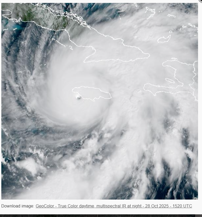 Semana fria e chuvosa no litoral Catarinense. Dados do Furacão Melissa, na Jamaica!