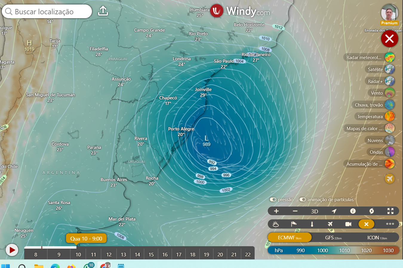 Ciclone extratropical – Sul do Brasil em alerta!