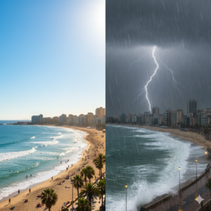 Mudança do tempo no sul do Brasil