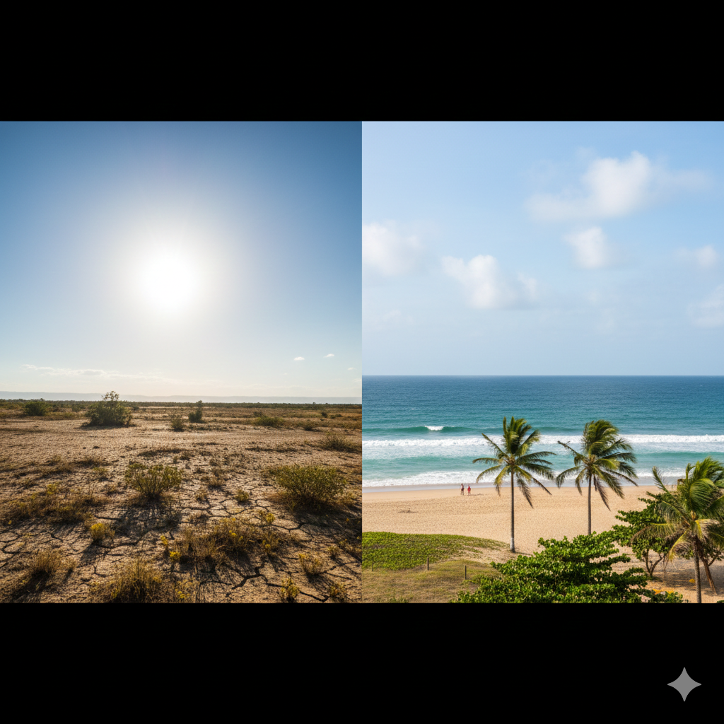 Calor no Paraguay e agradável no litoral