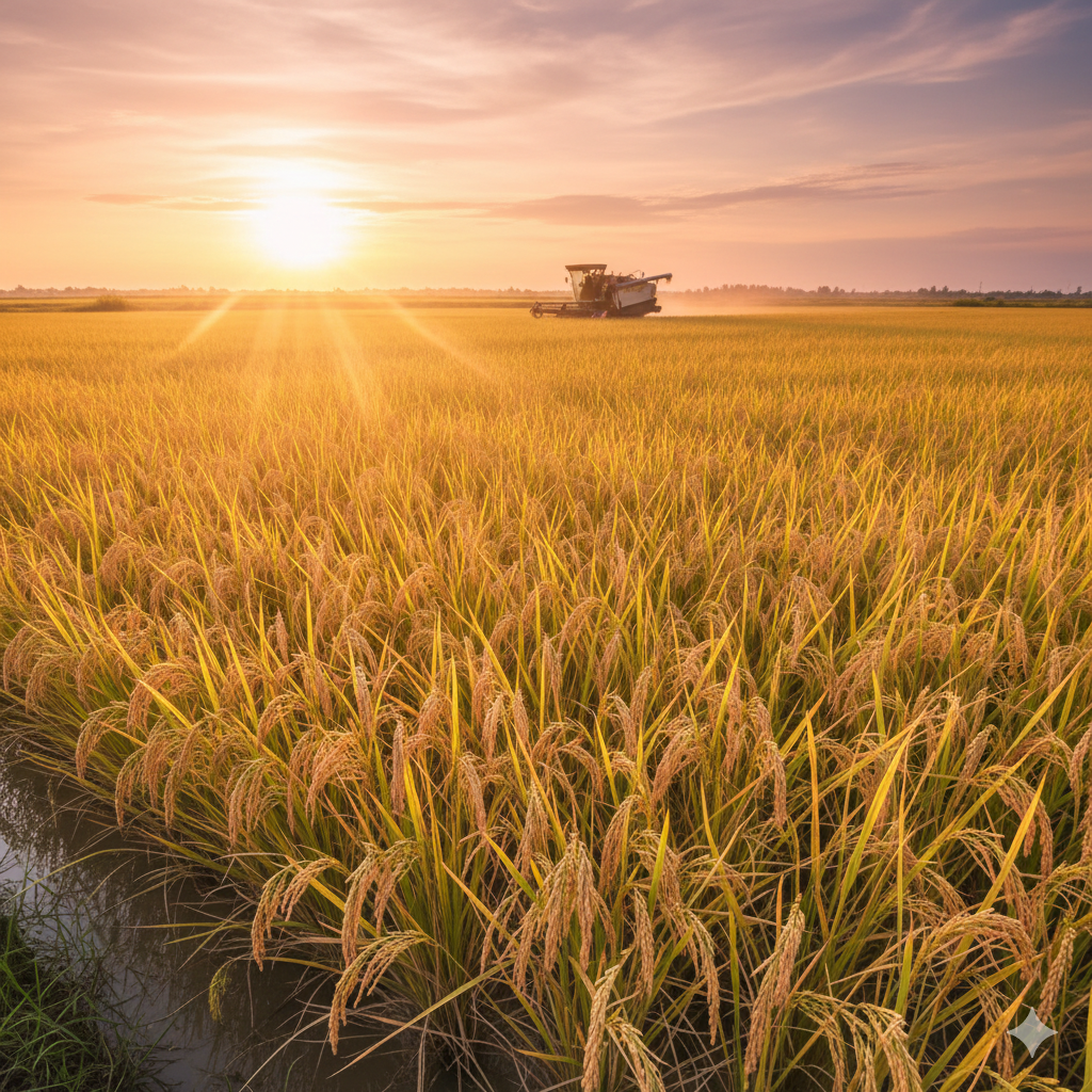 Colheita do Arroz e o tempo