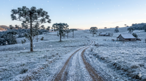 Primeiro chuva e depois muito frio