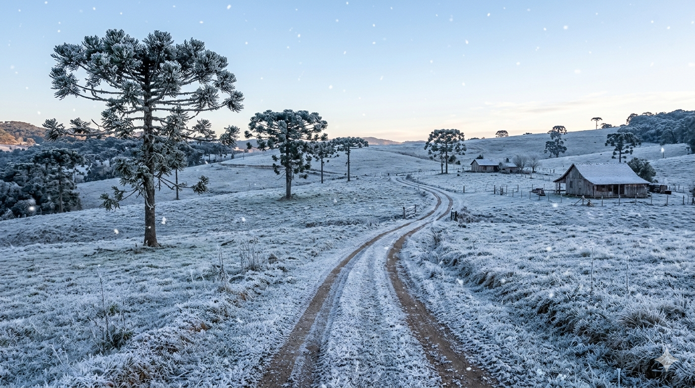 Primeiro Chuva e finalmente frio de inverno no Sul do Brasil
