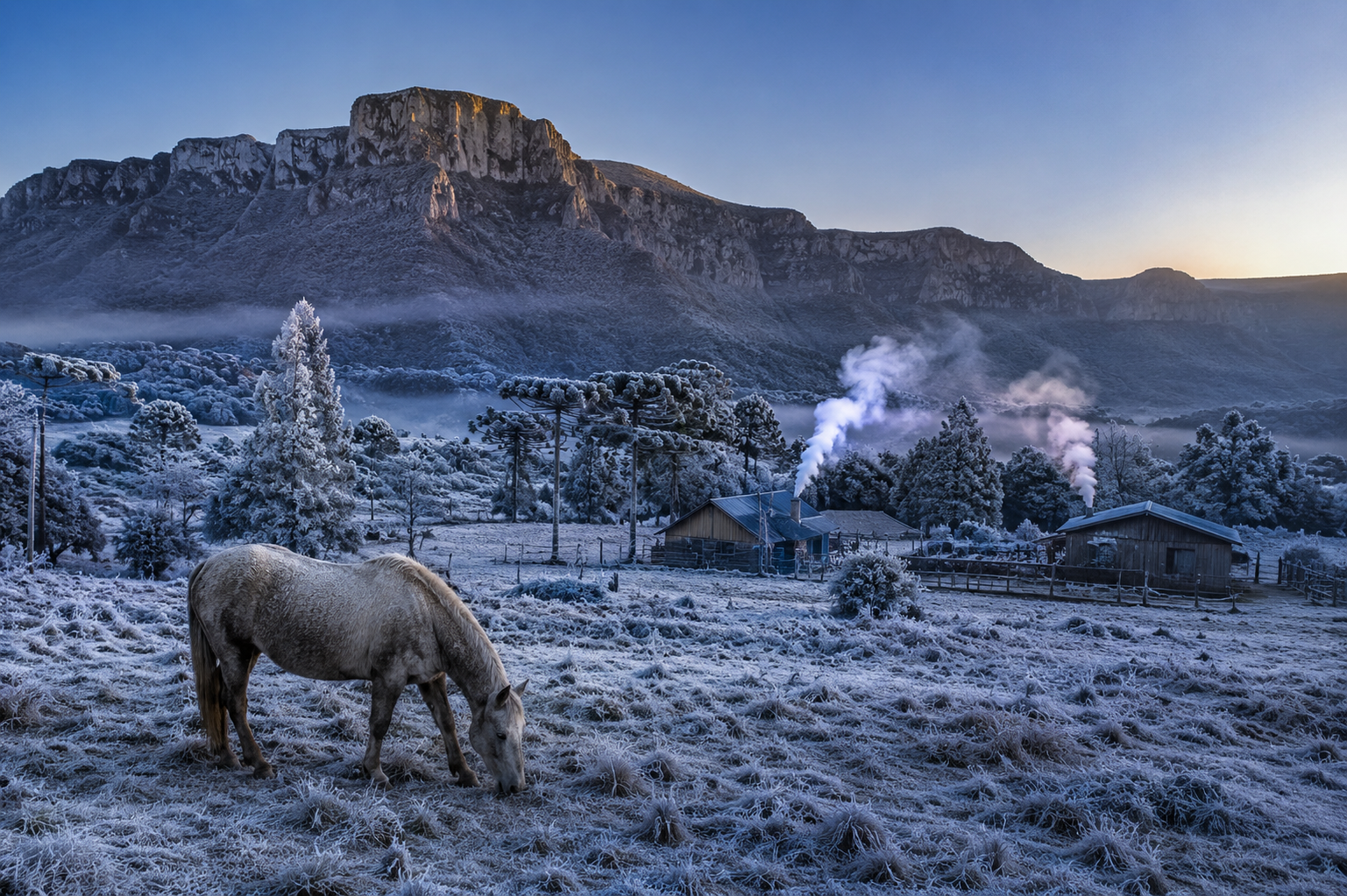 muito frio em Santa Catarina